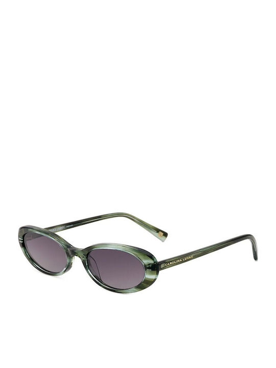 Carolina Lemke Women's Sunglasses with Green Frame and Green Lens CL9428