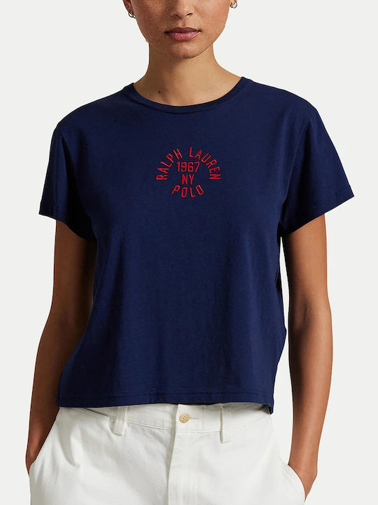 Ralph Lauren Damen Crop T-Shirt Navy 211965108001 Skroutz Germany