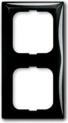 2512-95 Rahmen 2-fach Schwarz Basic+Finger
