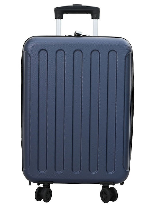vidaXL Reisekoffer Hart Dunkelblau mit 4 Rädern Höhe 55,5cm