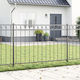 vidaXL Metal Fence Railings in Gray Color 1.0x1.7m