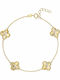 Women's Bracelet with design Flower made of Gold 14K