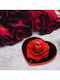 3D Gift Wrapping Box in Heart Shape with Artificial Rose for Ring