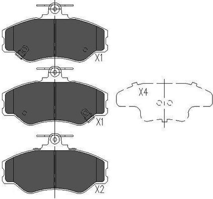 Front Brake Pads Hyundai H1 98 H100 93-04 Kbp3002-201