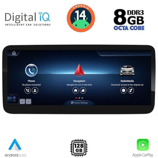 Digital IQ Car Audio System for Mercedes-Benz CLA Class / GLA 2012-2015 (Bluetooth/USB/AUX/WiFi/GPS/Apple-Carplay/Android-Auto) with Touch Screen 12.3"