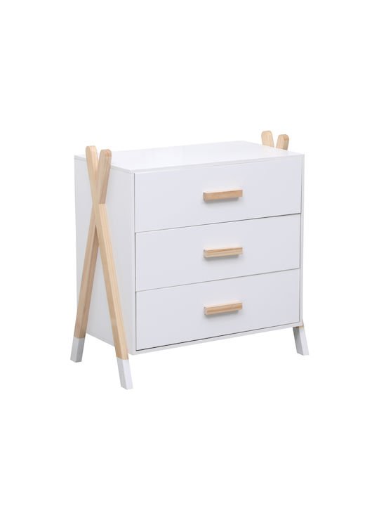 Kids Chest of Drawers Fb92493.03 Melamine-Pine Wood 76x40x80.5cm