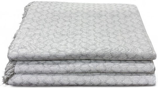 To megalo pazari Throws Set 3 pcs Chenille Gray