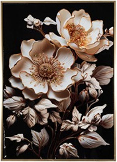 Zen Collection Πίνακας Καμβά ''λουλούδια'' Γυαλιστερός 50x3.5x70cm 51338