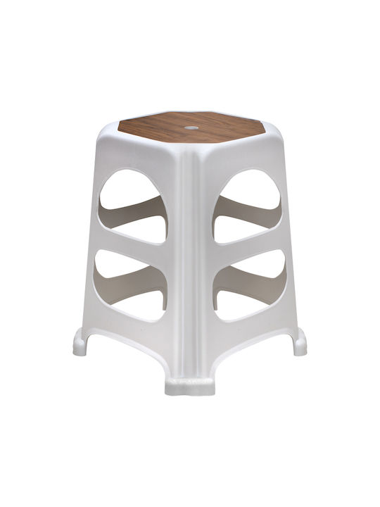 Outdoor Stool Made of Polypropylene Desia White 37x37x45cm