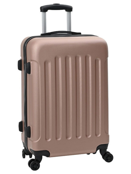 vidaXL Reise Koffer Hart Rose Gold Mit 4 Räder Set 3 Stück