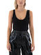 Access Fashion Vinyl Webbing Bodysuit Women Access Fashion Καφε Μαυρο 44-2052-368-coffe