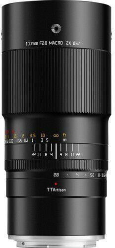 TTArtisan Cadru complet Obiectiv Foto 100mm f/2.8 Macro pentru Montura Nikon Z Black