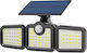 Lightex Στεγανός Ηλιακός Προβολέας LED 5W Φυσικό Λευκό 4000K με Αισθητήρα Κίνησης IP44