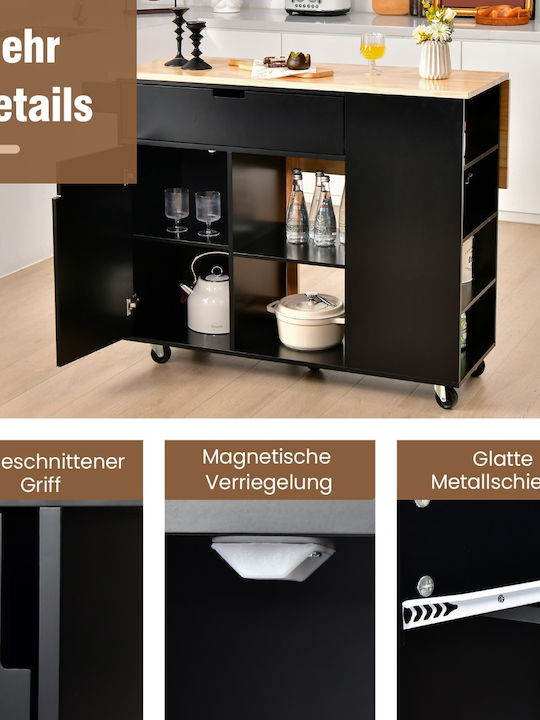 Boden Küchenschrank Schwarz 124x76x92cm