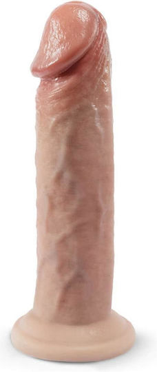 Glass Dildo With Suction Cup Flesh 19cm