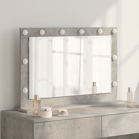 vidaXL Makeup Mirror Wall with Light Gray