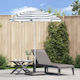 vidaXL Pliabil Umbrelă de Plajă cu Diametru de 2.4m Albastru 4010663