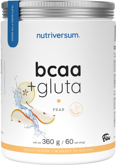 Nutriversum Bcaa + Gluta Powder Flow 360 Γραμμάρια Αχλάδι