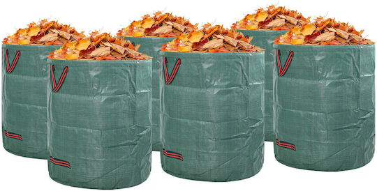 vidaXL Trash Bags for the Garden Capacity 272lt with Handles 67x67cm 12pcs Green