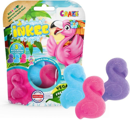 Craze Inkee Badebomben 3er Set in Flamingo-Form
