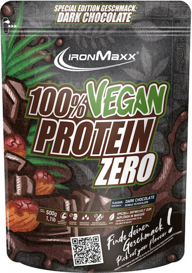 IronMaxx 100% Vegan Zero Χωρίς Λακτόζη με Γεύση Dark Chocolate 500gr