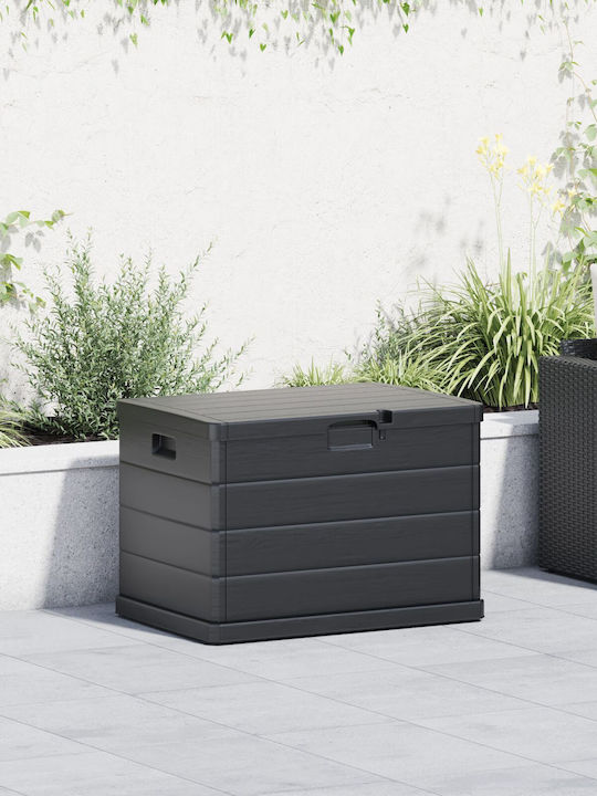 vidaXL Outdoor Storage Box 170lt Gray L77.5xW54.5xH53cm