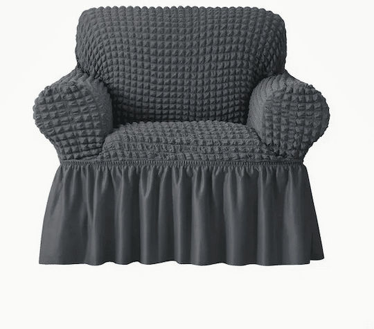 Elastic Cover for Single-Seat Sofa Lycra Dark Gray