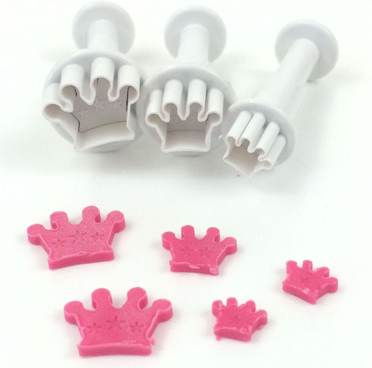 Dekofee Mini-Ausstecher Kronen-Set 3-teilig