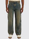 Carpenter Men's Jeans Pants with Loose Fit Yellow