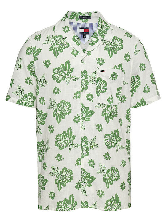 Tommy Hilfiger Short-sleeved Denim Shirt Floral...