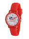 U.S. Polo Assn. Kids Analog Watch with Rubber/Plastic Strap Red