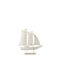 Zen Collection Αντικέ Διακοσμητικό Καράβι Μεταλλικό 52.5x8x56cm