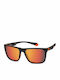 Polaroid Unisex Ochelari De Soare Cu Ramă Neagră Din Plastic Și Lentilă Polarized Portocalie Oglindă PLD2141/S RC2/OZ