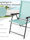 Scaun de exterior Metalic Turcoaz 65x60x93cm