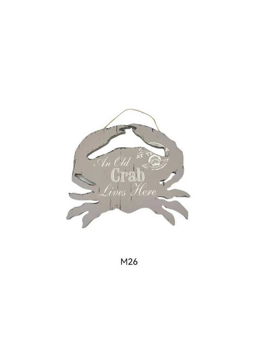 3D Hanging Handmade Wall Decor Made of Wood 26cm 4 Pieces
