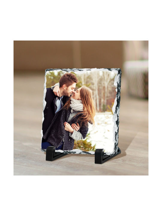 Stone Frame Valentine's Couple in the Snow-15x1...