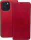 TelForceOne Smart Suede Umschlag Rückseite Synthetisches Leder / Silikon Rot (Honor 400 Lite)