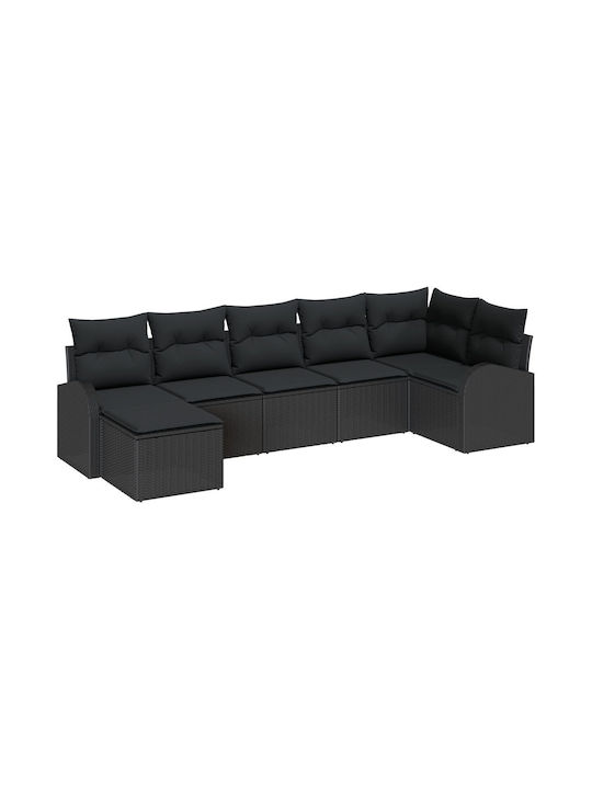 Two-Seater Outdoor Sofa Rattan with Cushions 55x55x85cm