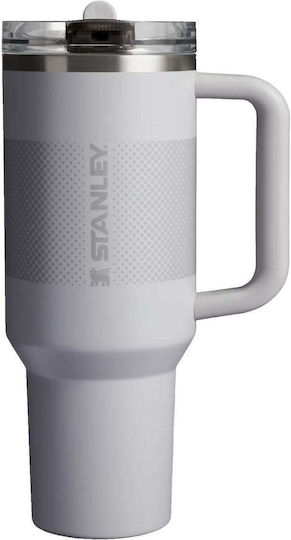 Stanley Quencher ProTour Flip Straw Handled Tumbler Thermos Stainless Steel BPA Free 1.18lt Ash Fade with Straw and Handle