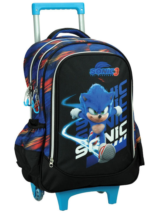 Gim Sonic School Bag Trolley Elementary, Elementary Sonic The Hedgehog 27Liters
