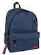 Must Team Monochrome Double School Bag Backpack Junior High-High School Blue 25Liters