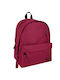 Must Team Monochrome Double School Bag Backpack Junior High-High School Burgundy 25Liters