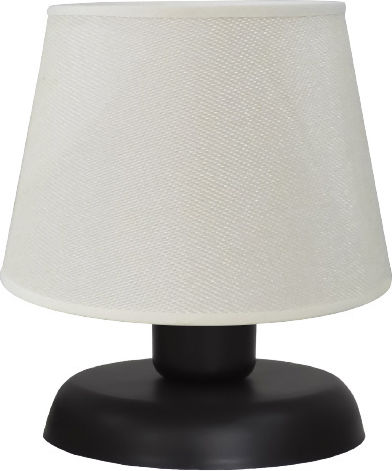 Heronia Table Lamp for Socket E27 with Black Shade and Base