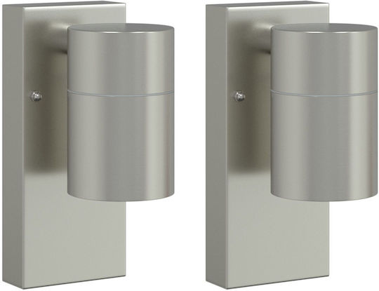 vidaXL Wall-Mounted Outdoor Light GU10 IP44 10.5x6.5x16εκ.