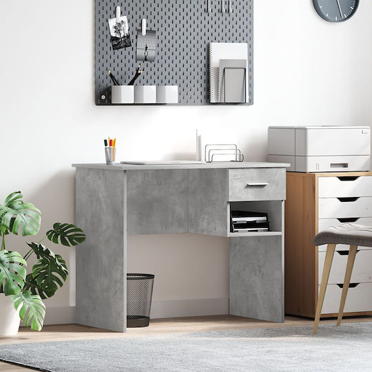 Desk 90x49.5x75cm Grey Concrete