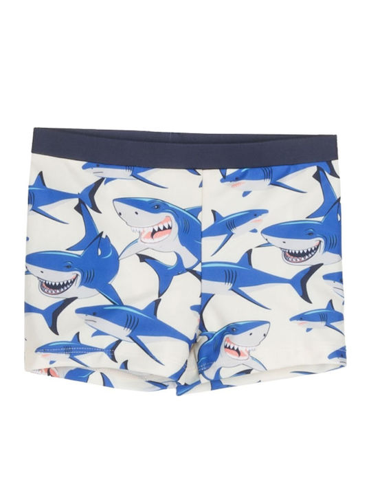 Joyce Sharks Παιδικό Μαγιό Βερμούδα / Σορτς Εκρού
