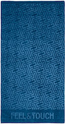 Feel & Touch Beach Towel Blue