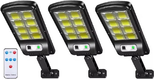 Jortan Set 3 Lămpi Solare Stradal cu Senzor de Mișcare și Telecomandă IP67 36bucx11bucx4buccm