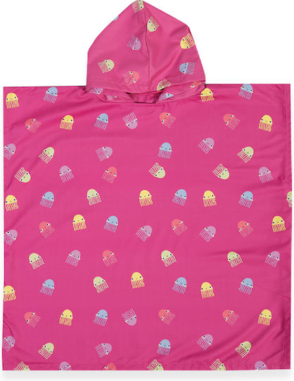 Kid's Poncho Jelly Team 65x65 Fuchsia Nef-nef Homeware