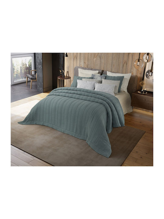 Liolios Home Alice Pique Blanket Double 230x260cm Aqua